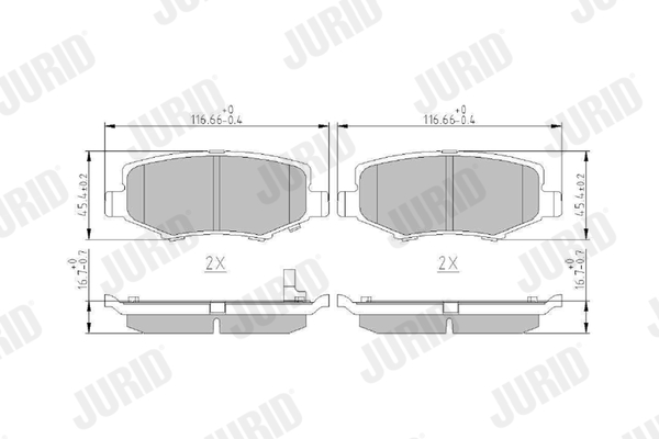 Brake Pad Set, disc brake (Rear axle)  Art. 573323J