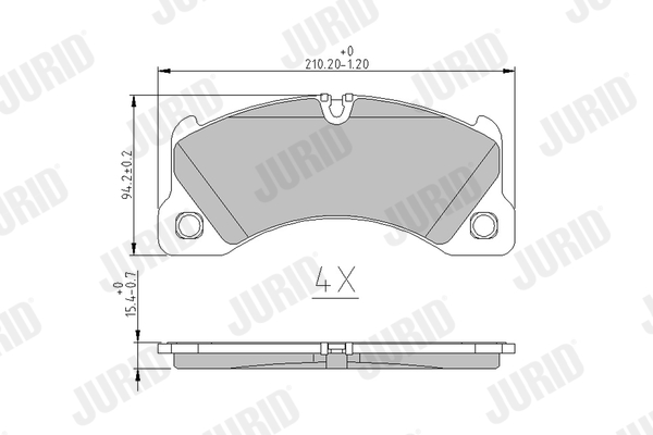 Brake pad, disc brake (Front axle)  Art. 573329J