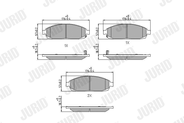 Brake Pad Set, disc brake (Front axle)  Art. 573340J