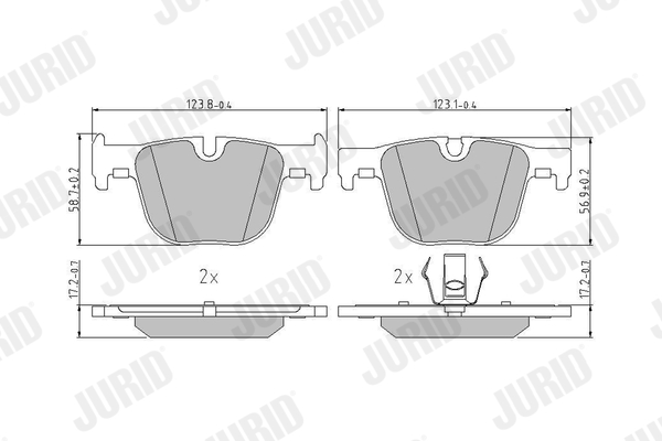 Brake Pad Set, disc brake (Rear axle)  Art. 573354J