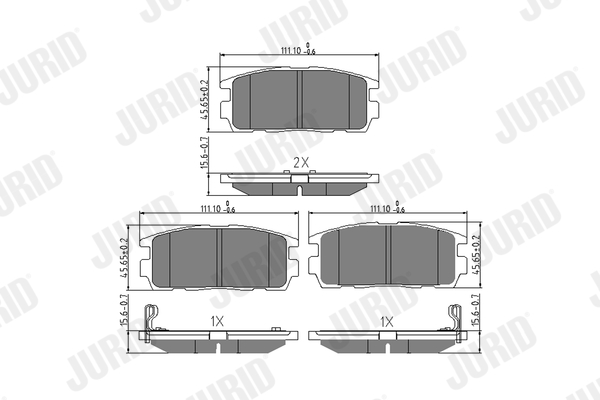 Brake Pad Set, disc brake (Rear axle)  Art. 573386J