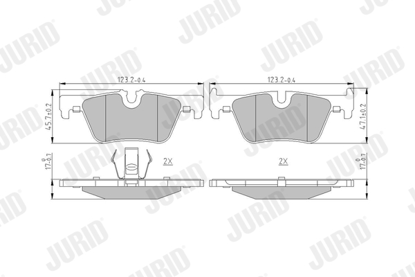 Brake Pad Set, disc brake (Rear axle)  Art. 573401J