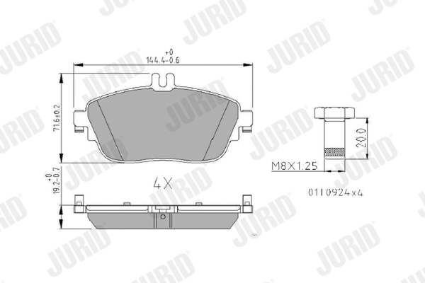 Brake Pad Set, disc brake (Front axle)  Art. 573403J