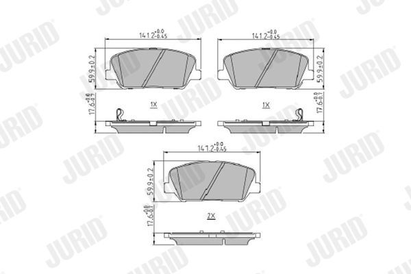 Brake Pad Set, disc brake (Front axle)  Art. 573407J