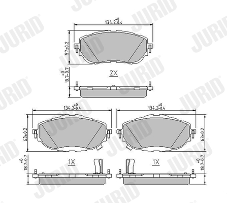 Brake Pad Set, disc brake (Disc brake)  Art. 573440J