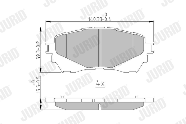 Brake Pad Set, disc brake (Disc brake)  Art. 573444J