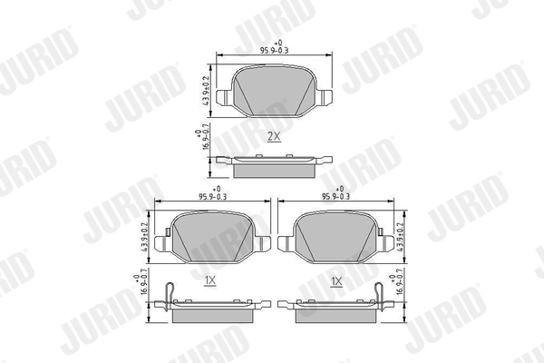 Brake Pad Set, disc brake (Rear axle)  Art. 573445J