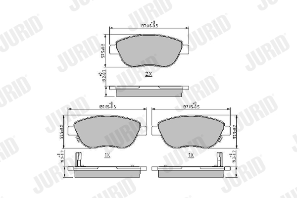 Brake Pad Set, disc brake (Front axle)  Art. 573446J