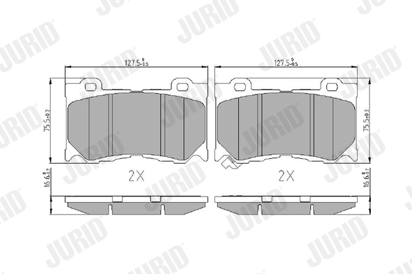 Brake Pad Set, disc brake (Front axle)  Art. 573453J