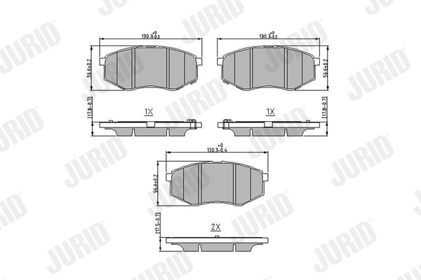 Brake Pad Set, disc brake (Front axle)  Art. 573454J