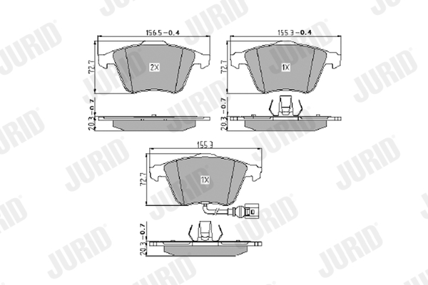 Brake Pad Set, disc brake (Front axle)  Art. 573463J