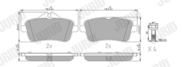 Brake Pad Set, disc brake (Front axle)  Art. 573466J