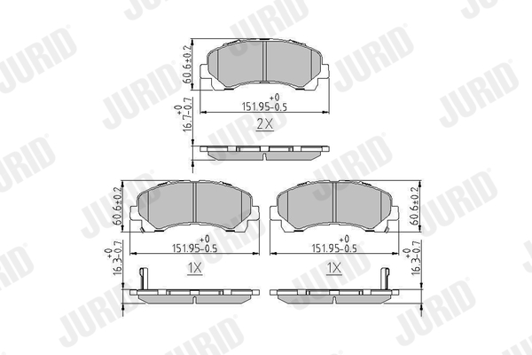 Brake Pad Set, disc brake (Front axle)  Art. 573467J