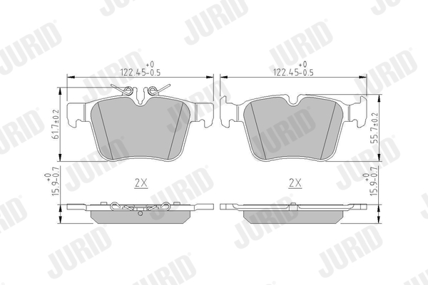 Brake Pad Set, disc brake (Rear axle)  Art. 573609J