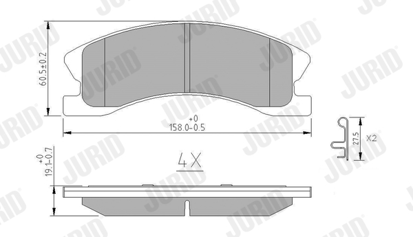 Brake Pad Set, disc brake (Front axle)  Art. 573636J