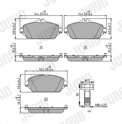 Brake Pad Set, disc brake (Double cloth)  Art. 573671J