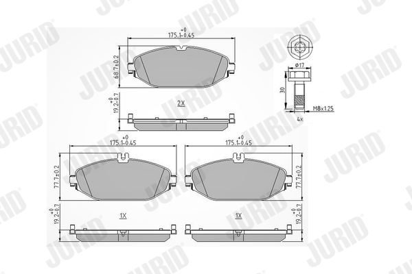 Brake Pad Set, disc brake (Front axle)  Art. 573692J