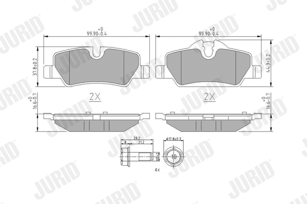 Brake Pad Set, disc brake (Rear axle)  Art. 573763J