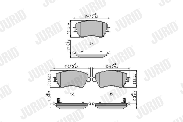 Brake Pad Set, disc brake (Front axle)  Art. 573770J