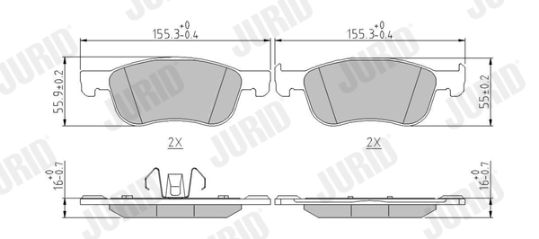 Brake Pad Set, disc brake (Front axle)  Art. 573779J