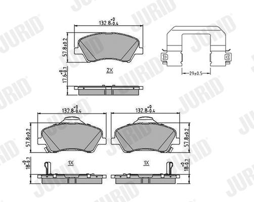 Brake Pad Set, disc brake (Front axle)  Art. 573815J