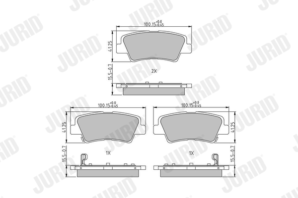 Brake Pad Set, disc brake (Rear axle)  Art. 573816J