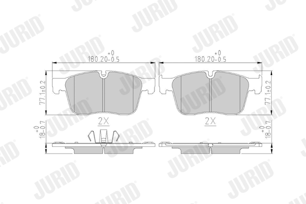 Brake Pad Set, disc brake (Front axle)  Art. 573822J