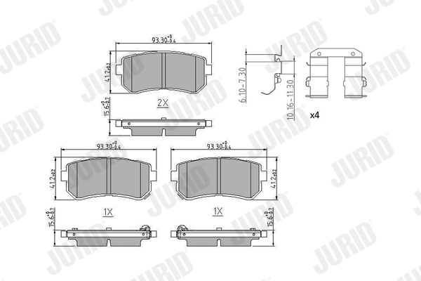 Brake Pad Set, disc brake (Rear axle)  Art. 573830J