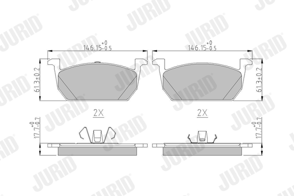 Brake Pad Set, disc brake (Double cloth)  Art. 573833J