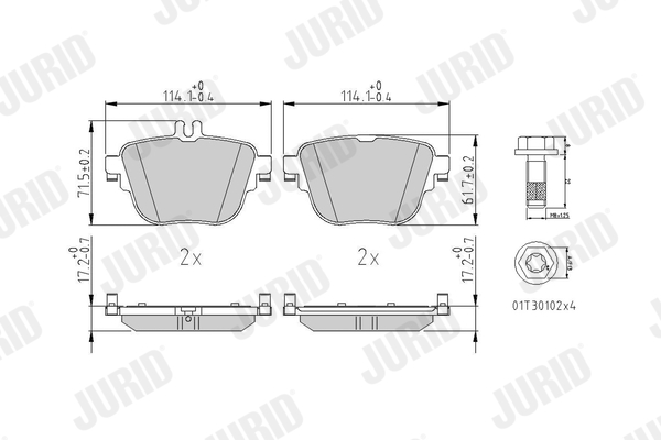 Brake Pad Set, disc brake (Rear axle)  Art. 573845J