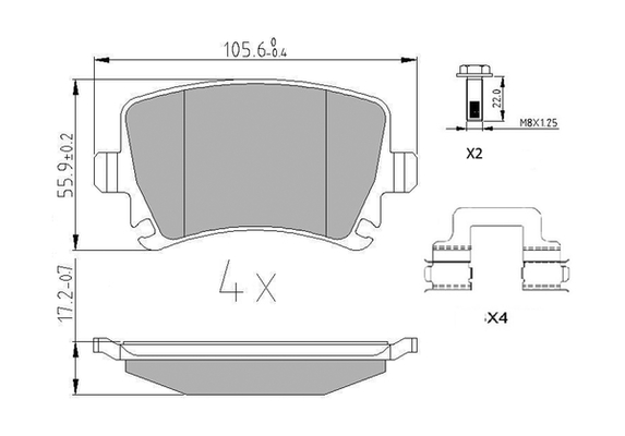 Brake Pad Set, disc brake (Rear axle)  Art. 573846J