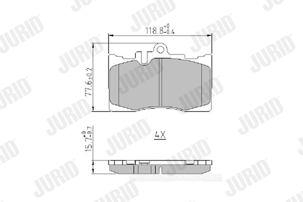 Brake Pad Set, disc brake (Front axle)  Art. 573935J