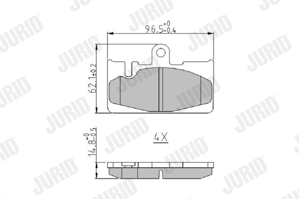 Brake Pad Set, disc brake (Rear axle)  Art. 573954J