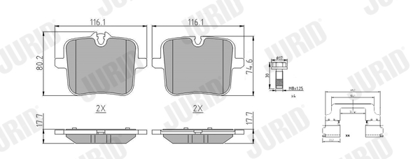 Brake Pad Set, disc brake  Art. 574038J