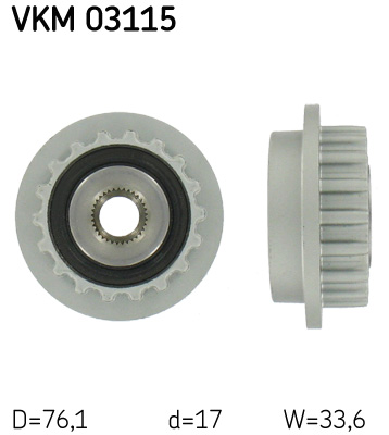 Alternator Freewheel Clutch  Art. VKM03115