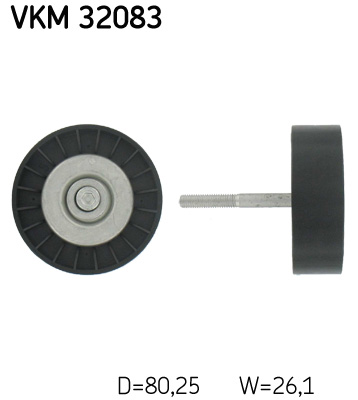 Deflection/Guide Pulley, V-ribbed belt  Art. VKM32083