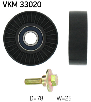 Deflection/Guide Pulley, V-ribbed belt  Art. VKM33020