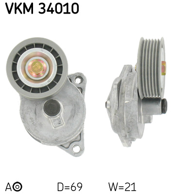 Tensioner Pulley, V-ribbed belt  Art. VKM34010