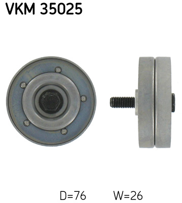 Deflection/Guide Pulley, V-ribbed belt  Art. VKM35025