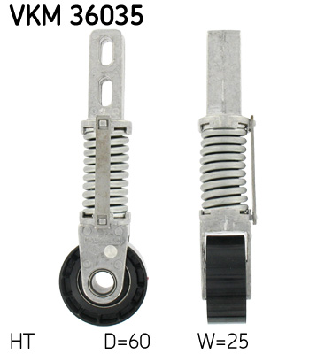 Tensioner Pulley, V-ribbed belt  Art. VKM36035