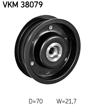 Deflection/Guide Pulley, V-ribbed belt (Front axle, right)  Art. VKM38079