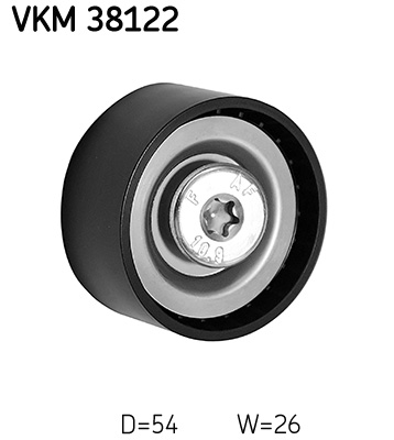 Deflection/Guide Pulley, V-ribbed belt (Above)  Art. VKM38122