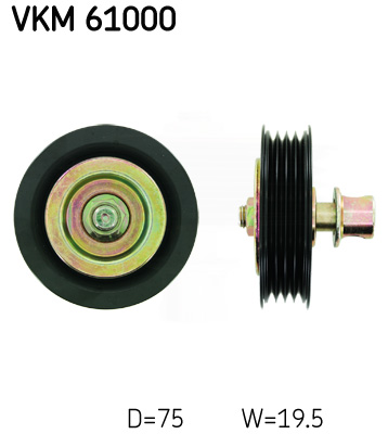 Deflection/Guide Pulley, V-ribbed belt  Art. VKM61000