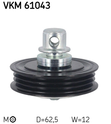 Tensioner Pulley, V-ribbed belt  Art. VKM61043