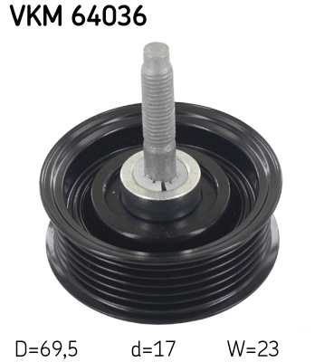 Deflection/Guide Pulley, V-ribbed belt  Art. VKM64036