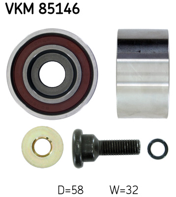 Deflection/Guide Pulley, timing belt (Pulley side)  Art. VKM85146