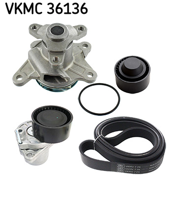 Water Pump + V-Ribbed Belt Kit  Art. VKMC36136