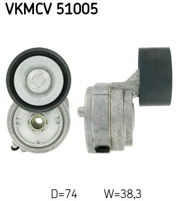 Tensioner Pulley, V-ribbed belt  Art. VKMCV51005