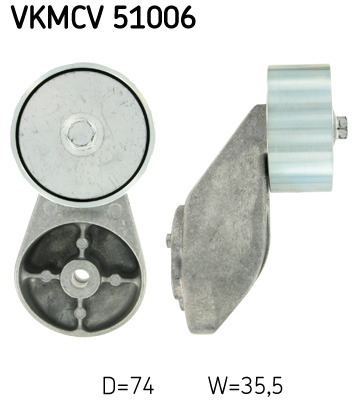 Deflection/Guide Pulley, V-ribbed belt  Art. VKMCV51006