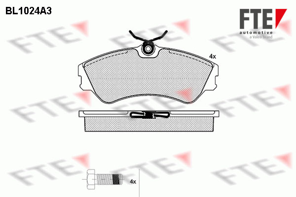 Brake Pad Set, disc brake (Front axle)  Art. BL1024A3